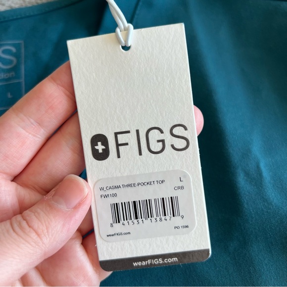 NWT Figs Casma scrub top size Large Caribbean color - Picture 2 of 4